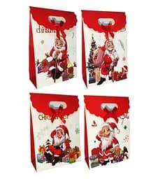 Набір подарункових пакетів Дід Мороз, 12x16x6 см, 6 шт. в упаковці, BL2301-367