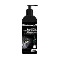 Шампунь-кондиционер Unicum для кошек, с маслом чайного дерева, 200 мл (UN-018)