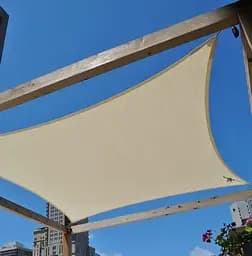 Тент навес затеняющий квадратный 3х3м Сетка (Молочный)