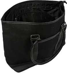 Коттонова дорожня сумка 40L Weekender чорна 55х35х24 см LS sum0028898 - мініатюра 8