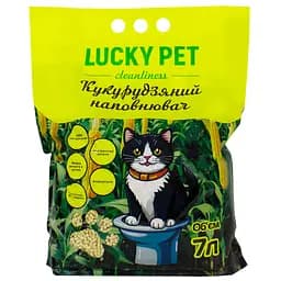 Наповнювач для котів Lucky Pet кукурудзяний 7 л 4.2 кг