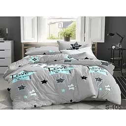 Комплект постільної білизни TAG Tekstil з компаньйоном King Size Сірий 000141885 (S405)