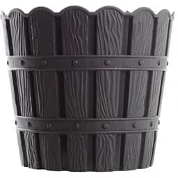 Цветочный горшок Violet House 1052 Bamboo Antrasit с дренажом 600 мл (1052 BAMBOO ANTRASIT 0.6л.)