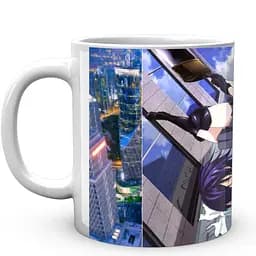 Кухоль GeekLand Noragami Бездомний Бог Ято, Бісямон, Хійорі летять з хмарочосів NRG 02.004 330 мл білий