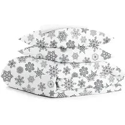 Комплект постільної білизни Cosas Snowflakes Євро сірий (SnowflakesGrey_White_200)