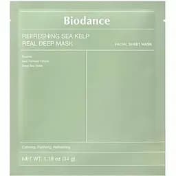 Маска для лица Biodance Refreshing Sea Kelp Real Deep Mask ночная гидрогелевая с морскими водорослями 34 г