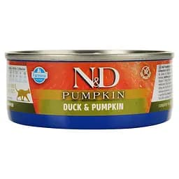 Вологий корм для котів Farmina N&D Grain Free Pumpkin Duck&Pumpkin Adult, гарбуз та качка, 70 г
