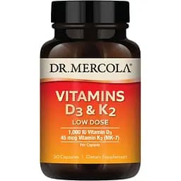 Вітаміни Dr. Mercola Vitamins D3 & K2 Low Dose 30 капсул