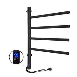 Електрична рушникосушка Navin Arabesque 480x600 Sensor з таймером, чорний муар 12-223033-4860, Чорний матовий, Електронний - мініатюра 2