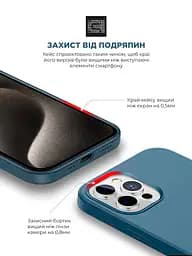 Силиконовый чехол для Apple iPhone 15 Pro Max, ICON2 Case, синий, противоударный, панель, защита всего корпуса, матовая поверхность Soft Touch, выступает над дисплеем, совместим с защитными стеклами и пленками, с микрофиброй, ArmorStandart (ARM70530) - мініатюра 5