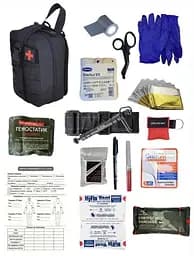 Аптечка укомплектована №10 Rescue Ready в підсумку зі швидким скидом темно-синій