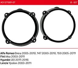 Проставки під динаміки 165 мм / 6.5" ACV 271001-07 для автомобілів Alfa Romeo, Fiat, Hyundai, Lancia - мініатюра 5