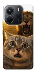 Чохол Demsky Shocked cat and lion для Xiaomi Redmi Note 14 4G (Europe version)