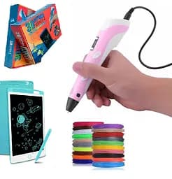 Набір для творчості 3D 3D ручка Pen-6 c LCD дисплеєм + графічний планшет + трафарети + 100 м пластику в комплекті - мініатюра 2