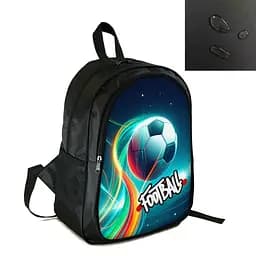 Рюкзак спортивний, шкільний, міський 38×28см з принтом Футбол дитячий, підлітковий для хлопчика футболіста (4283)