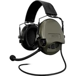 Активні навушники Sordin Supreme MIL CC Slim з верхнім тримачем зелені