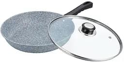 Универсальная сковорода для жарки Benson BN-520 28*8 см с гранитным покрытием с крышкой