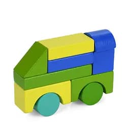 Дитяча дерев'яна іграшка "Містечко №1" Limo Toy MD 0938-1, 24 блоки - мініатюра 6