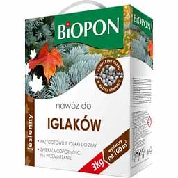 Добриво гранульоване Biopon для хвойних рослин осіннє 3 кг