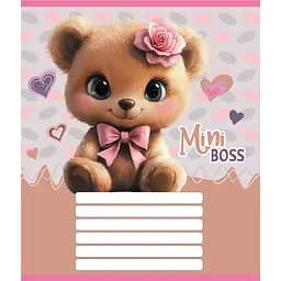 Зошит учнівський "Міні ведмедики" Leader 012-510157C-2 в косу лінію, 12 аркушів (959051)