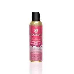 Массажное масло Dona Massage Oil Flirty Blushing Berry (110 мл) с феромонами и афродизиаками