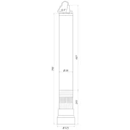 Насос колодязний Optima OP 5.1 - 40/5 AUTO 0.37 кВт P max=0.45 кВт - мініатюра 5
