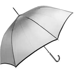 Женский зонт-трость полуавтомат Fulton 91 см серый