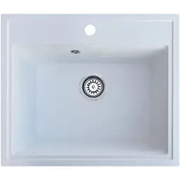 Гранітна кухонна мийка Romzha Patrat Biela (102)
