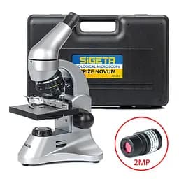 Микроскоп SIGETA PRIZE NOVUM 20x-1280x с камерой 2 Мп+кейс+набор для опытов (65244)