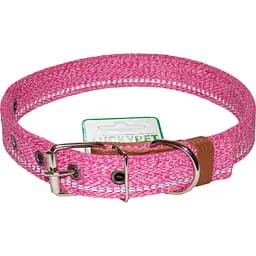 Ошейник двойной Lucky Pet Melange, светоотражающий, 37-52х2,5 см, розовый