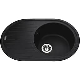 Гранітна мийка Globus Lux Ohara чорний металік 770х500мм-А0001