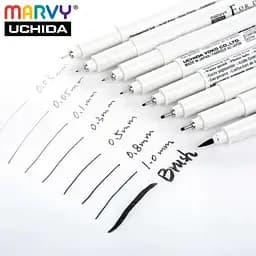 Мульти-лайнер Marvy 0.03 мм чорний 4600-S   - мініатюра 3