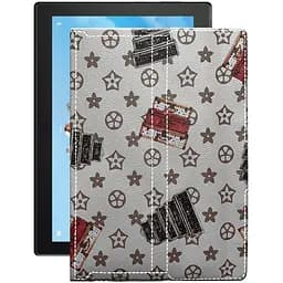 Чехол StatusCASE из экокожи для планшета Lenovo Tab 4 10 X304L LTE Луи-Витон-белый