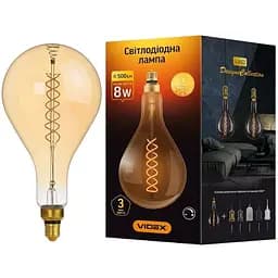 Світлодіодна лампа LED Videx Filament PS160FASD 8W E27 2200K дімерна бронза (VL-PS160FASD-08272)