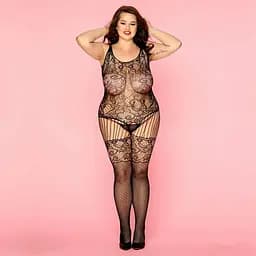 Сетчатый бодистокинг JSY Любовница Зоуи Plus Size Новинки, Black