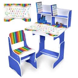Дитяча Парта N 2071-11-4 синій, зі стільчиком