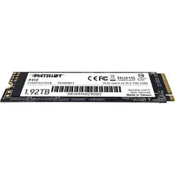 Накопичувач SSD M.2 Patriot P310 1920GB NVMe 2280 PCIe 3.0x4 3D NAND TLC (P310P192TM28) - мініатюра 5