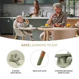 Стільчик для годування 2 в 1 Kinderkraft Fini 2 Green (KHFINI02GRE0000) - мініатюра 6