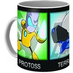 Кухоль GeekLand Старкрафт Protos, Terran, Zero CP 03.62 330 мл чорний