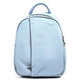 Кожаный женский рюкзак голубой VIRGINIA CONTI 23х30х10 см sum0028640