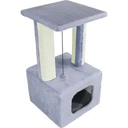 Дряпка для котів Lucky Pet будинок Грот Люкс 33x33x67 см сіра