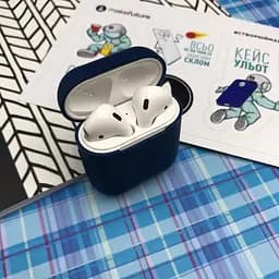 Чохол для навушників MAKE Apple AirPods 1/2 Silicone Blue - мініатюра 3