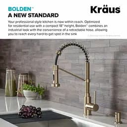 Змішувач для кухні Kraus Bolden KPF-1610SFACB, Бронза - мініатюра 5