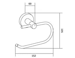 Тримач туалетного паперу VBI Venus 2 nickel VBI-040011NI, Никель - мініатюра 2