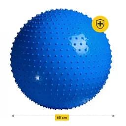 М'яч для фітнесу (фітбол) 4FIZJO 65 см масажний Anti-Burst 4FJ0616 Blue (P-5905973400213) - мініатюра 5