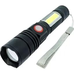 Ручний ліхтар RB-244 акумуляторний із зумом P90+COB Zoom Micro-USB