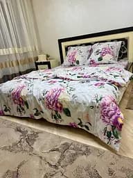 Постельное белье хлопок Роза и одуванчик Полутораспальное 150 x 220 Бязь Серое 70 х 70