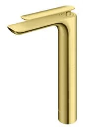 Смеситель для умывальника Kohlman Experience brushed gold высокий QB170EGDB Золотой