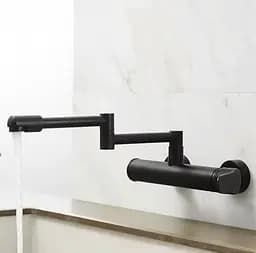 Смеситель для кухни настенный Aligator черный 77B