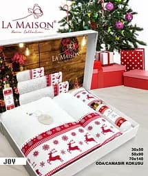 Подарунковий набір рушників з парфумами La Maison 30х50см + 50х90см + 70х140см pbe0049550 - мініатюра 2